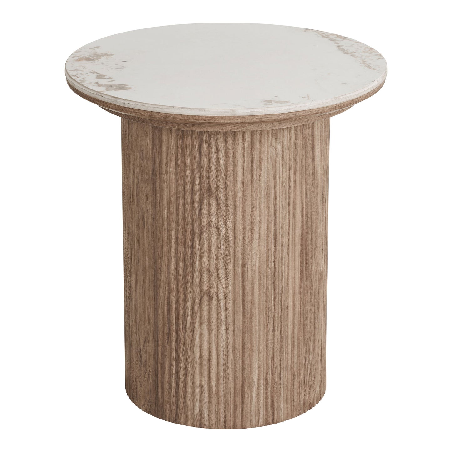 HOUSE NORDIC - Athens bijzettafel - wit/donkerbruin