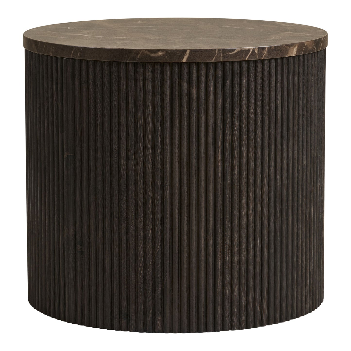 HOUSE NORDIC - Rota bijzettafel – Marmerlook – Donkerbruin