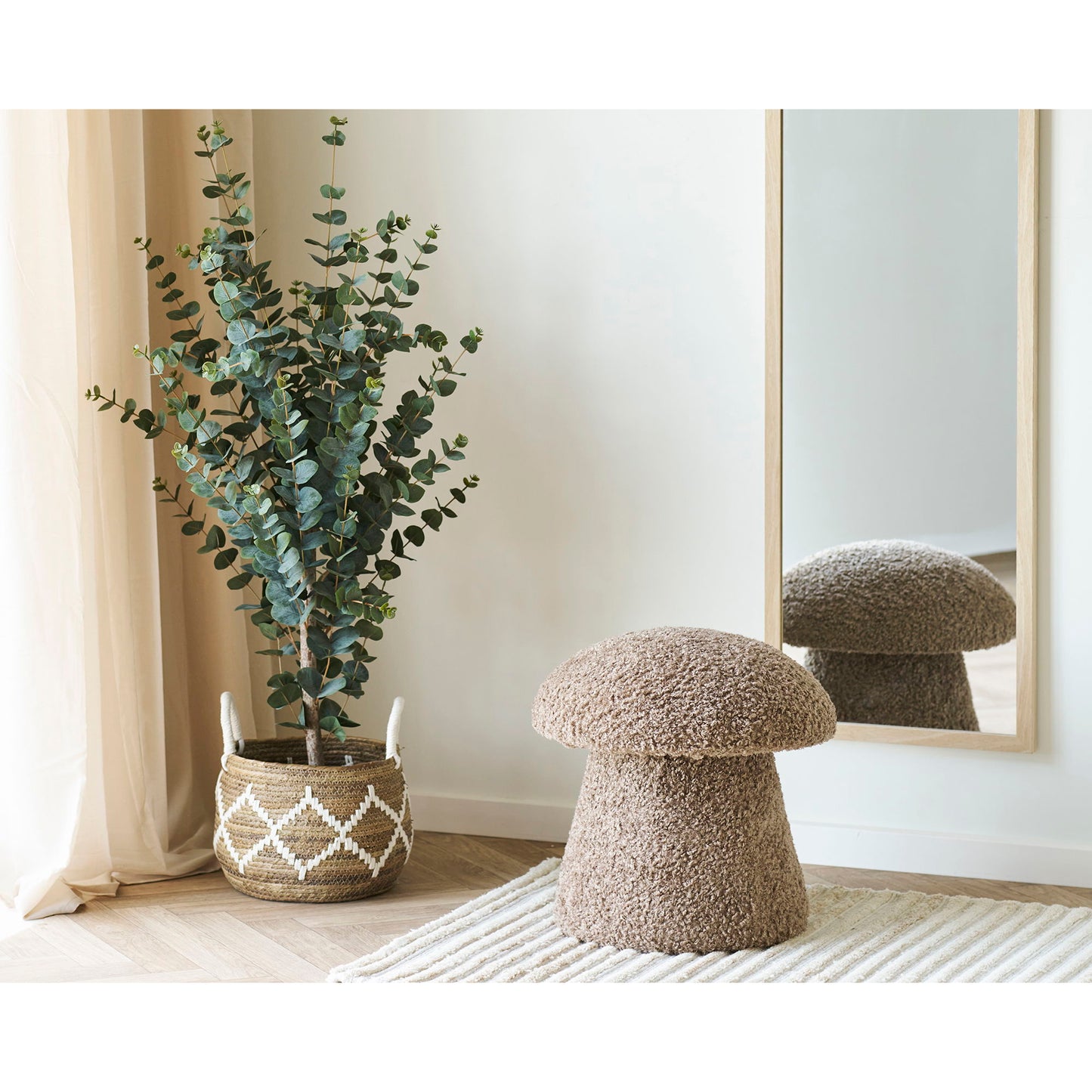 HOUSE NORDIC - Enna paddenstoel poef - Bruin