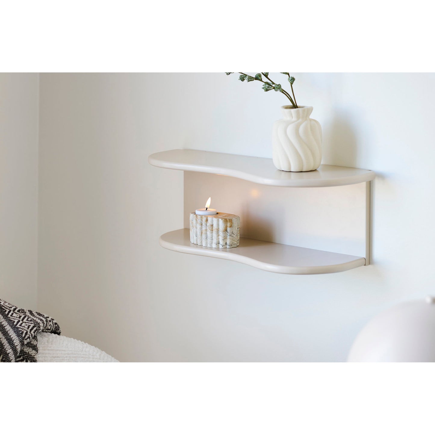 HOUSE NORDIC - Theelichthouder - bruin/beige