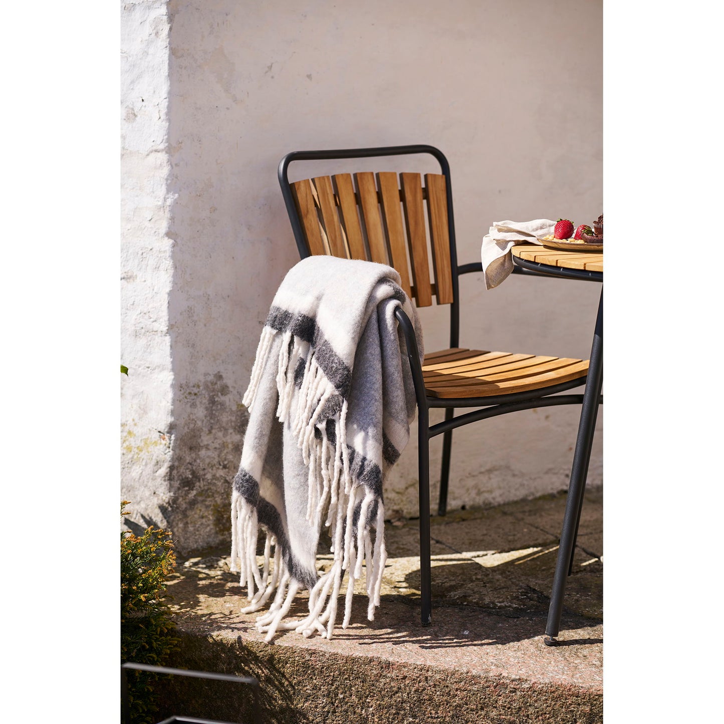 HOUSE NORDIC - Carmel plaid – Grijs/Wit 130x170 cm