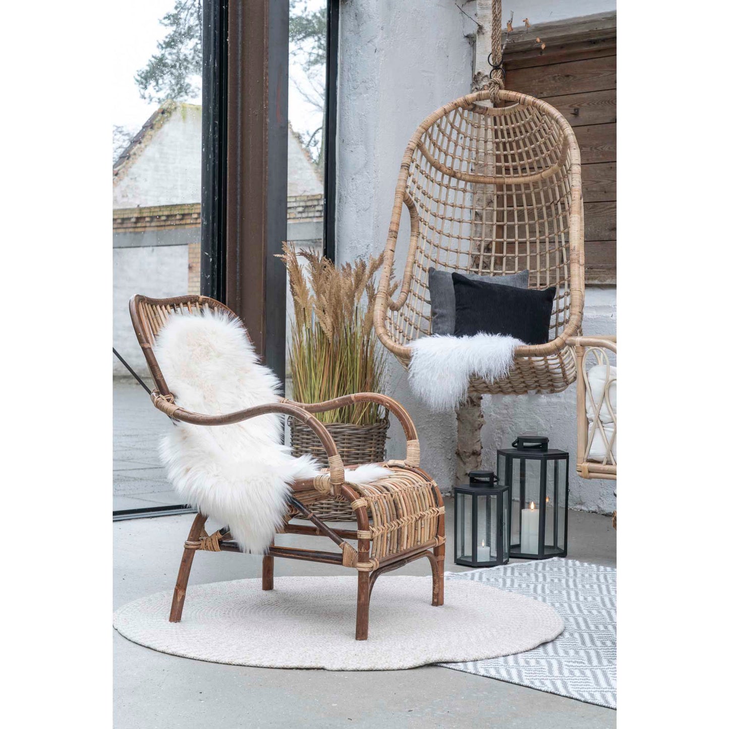 HOUSE NORDIC - Rond vloerkleed Menorca - Zand Ø 120 cm