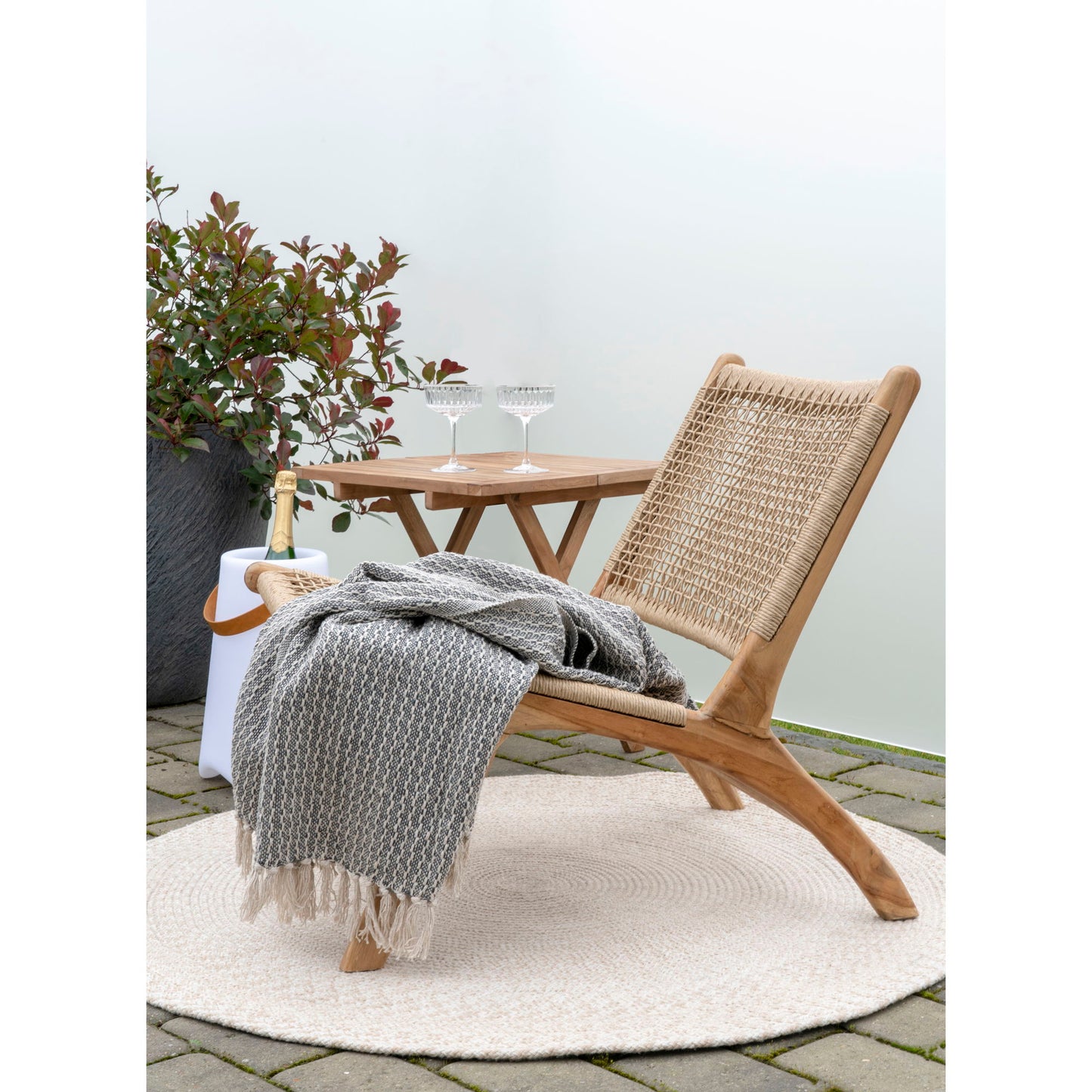 HOUSE NORDIC - Rond vloerkleed Menorca - Zand Ø 120 cm
