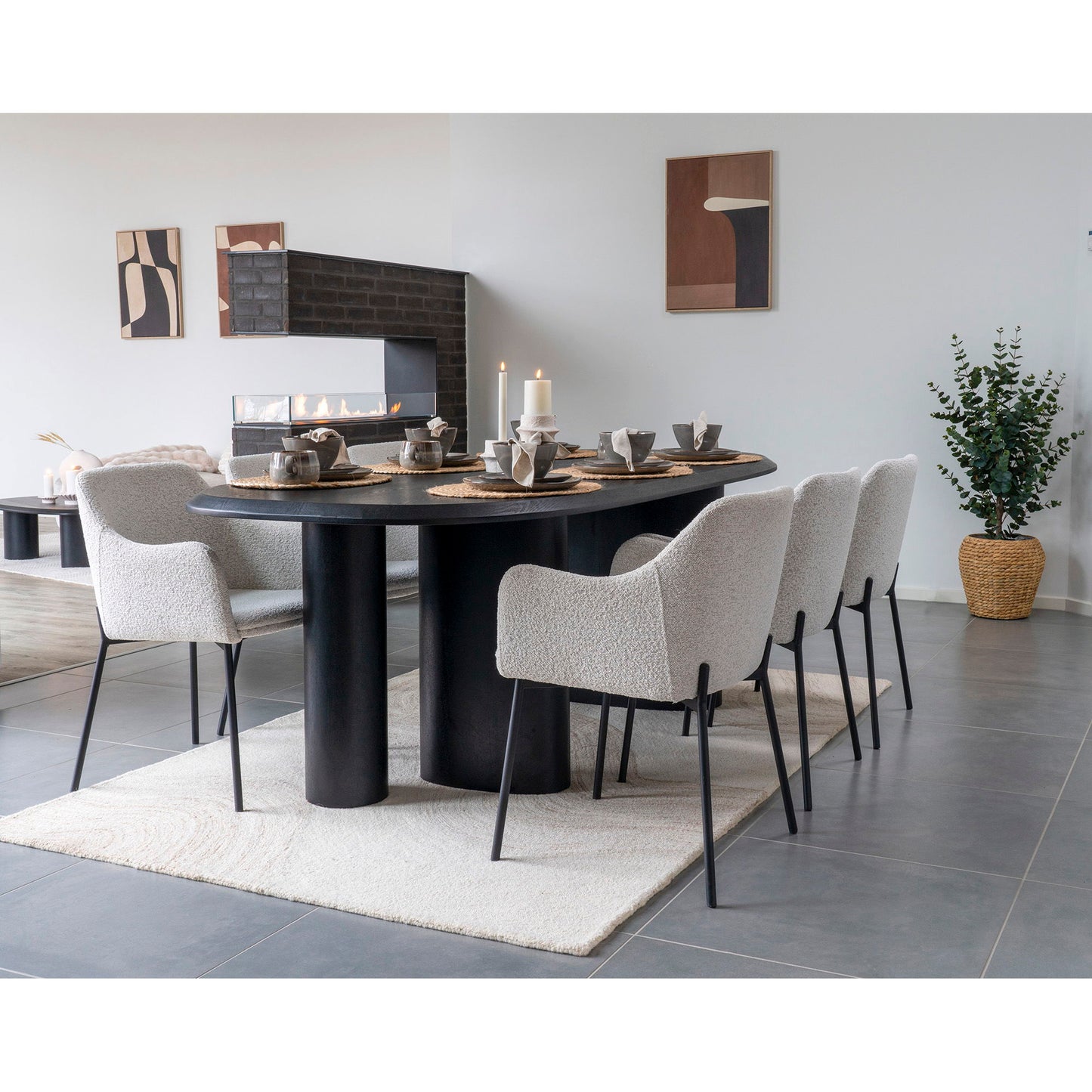 HOUSE NORDIC -Surat Vloerkleed – 100% Wol - Lichtbruin/Ivoor
