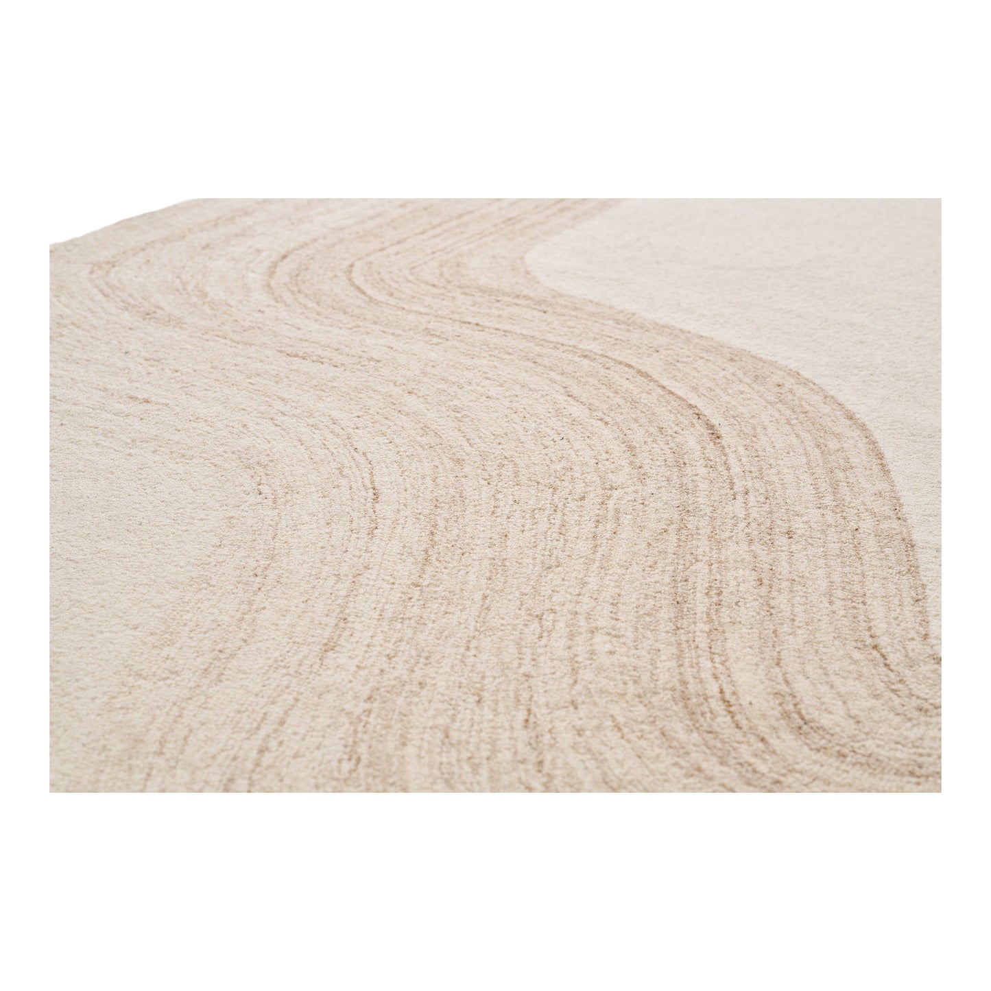 HOUSE NORDIC -Surat Vloerkleed – 100% Wol - Lichtbruin/Ivoor