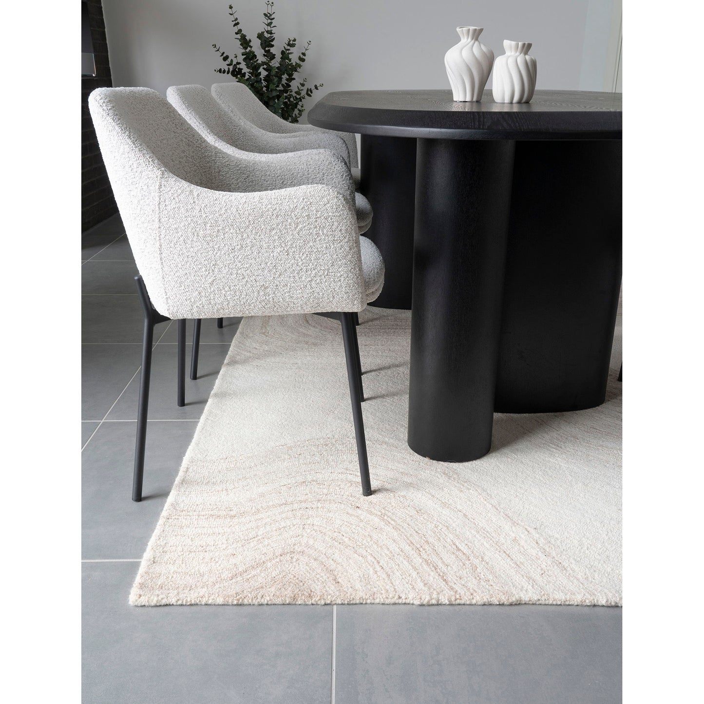 HOUSE NORDIC -Surat Vloerkleed – 100% Wol - Lichtbruin/Ivoor