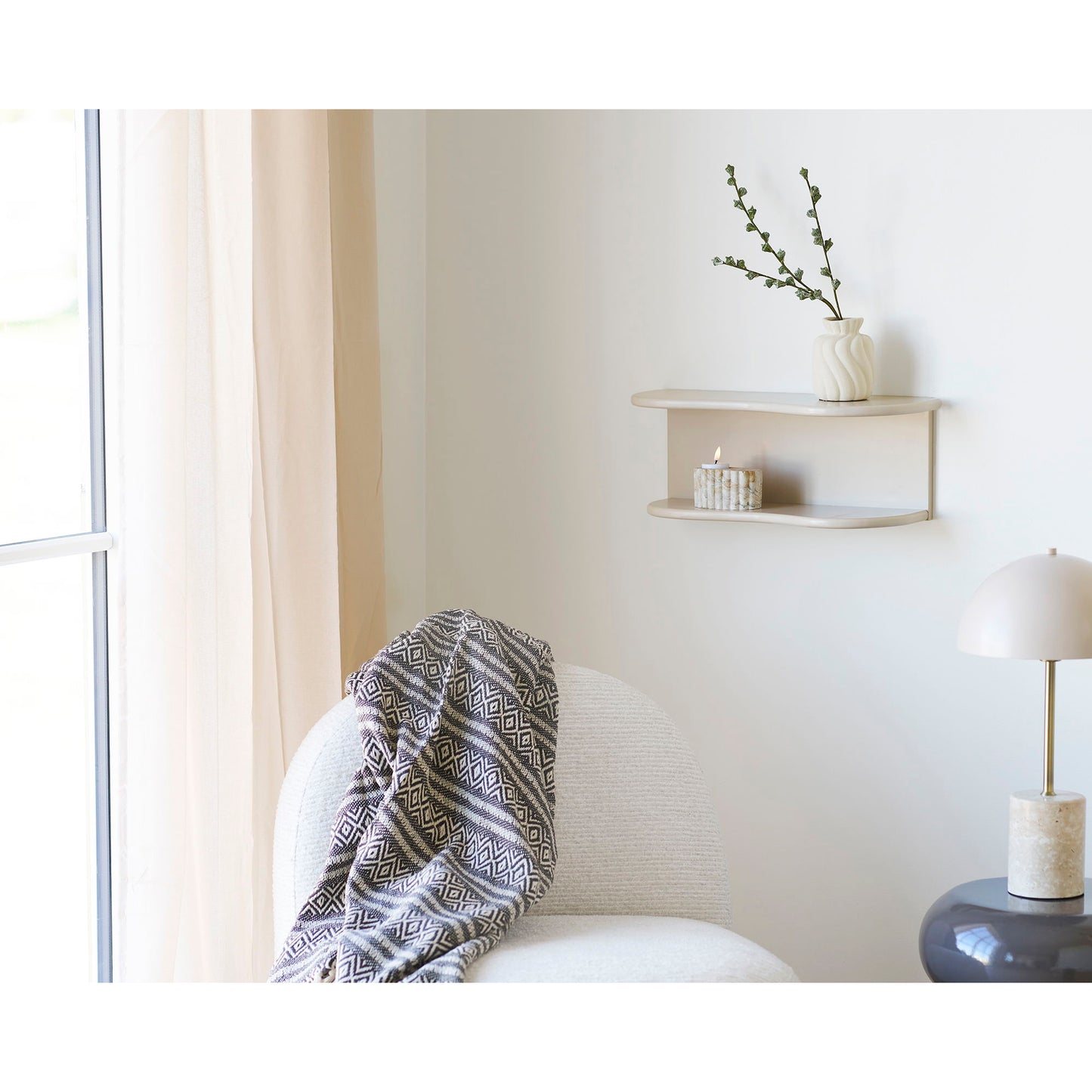 HOUSE NORDIC - Theelichthouder - bruin/beige