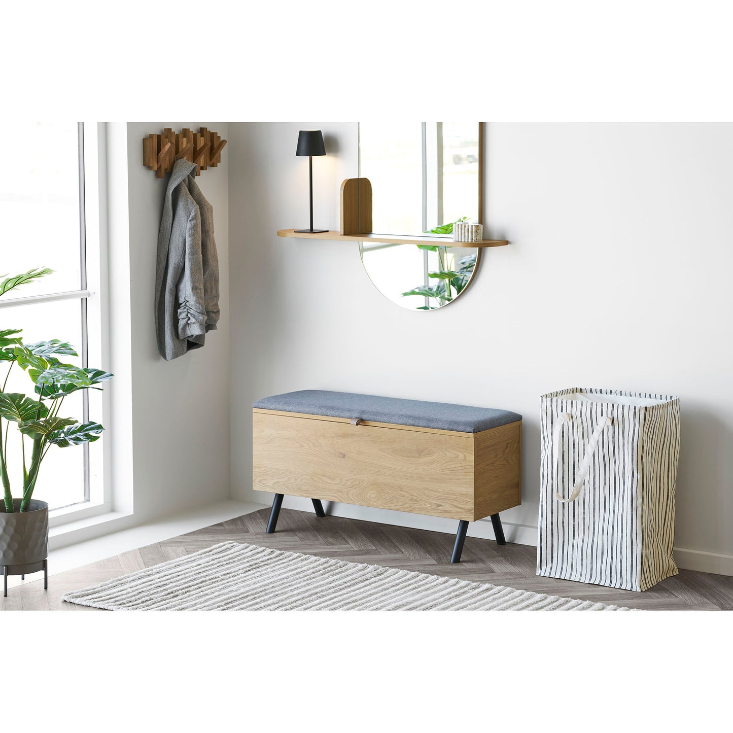 HOUSE NORDIC - Argos wasmand - beige/zwart