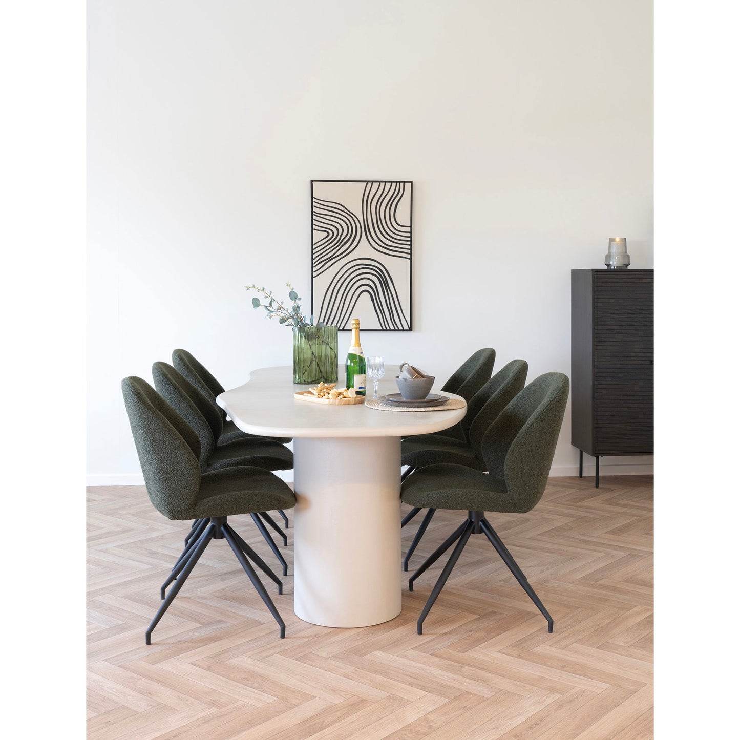 HOUSE NORDIC - Lipari Canvasprint No.2 - zwart/beige - 60x90 cm