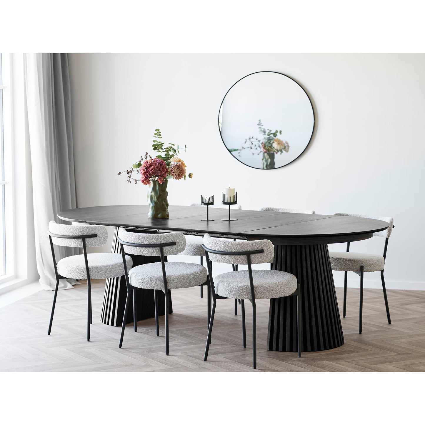 HOUSE NORDIC - Kaarsenhouder set van 2 - zwart - metaal