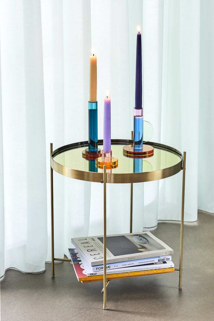HUBSCH - Comet candlesticks - Blue (set of 2)