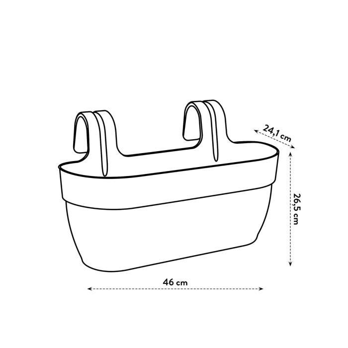ELHO - Bloempot balkon - Vibia Campana Easy Hanger Large - Zijdewit