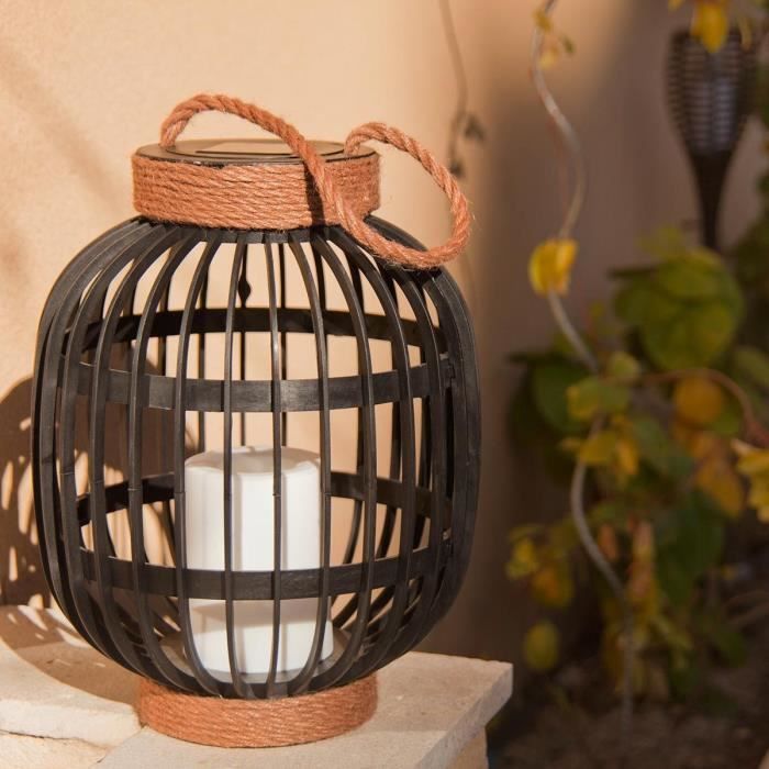 LUMISKY - Fidjy decoratieve zonnelantaarn – 30 cm – Warm Wit LED