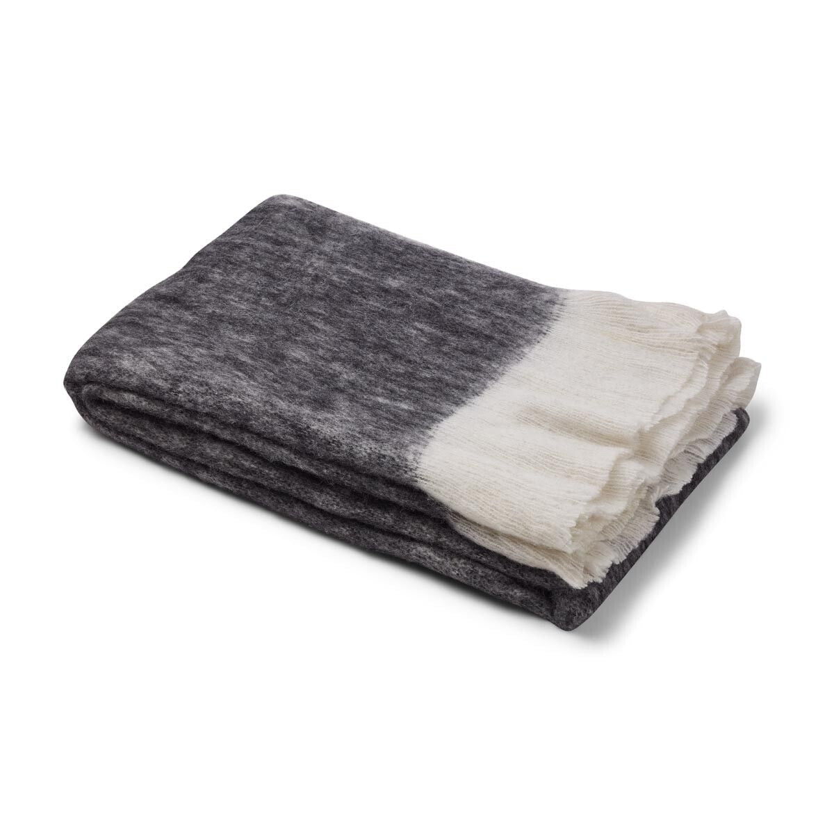NATURES COLLECTION - Mohair wollen plaid - zwart