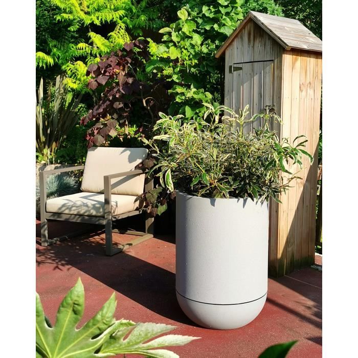 Bloembak RISS Riviera Granit Tulipe – Kunststof, Ø50 cm