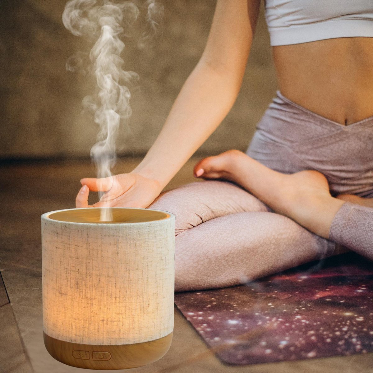 ZEN'AROME - aroma diffuser Alesia - linnen & hout