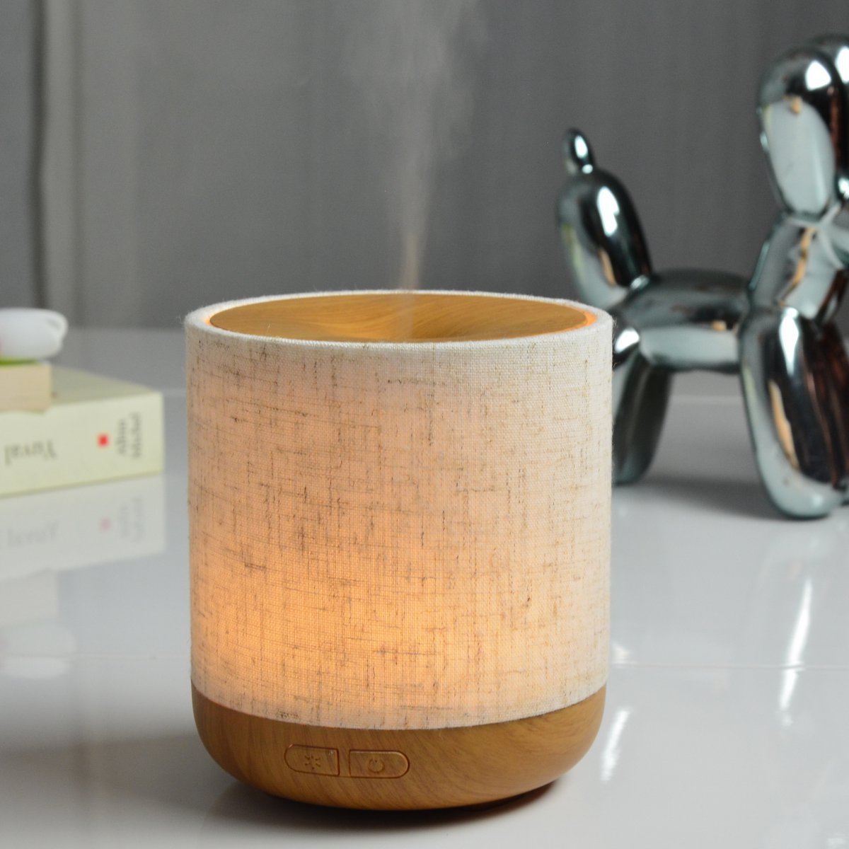 ZEN'AROME - aroma diffuser Alesia - linnen & hout