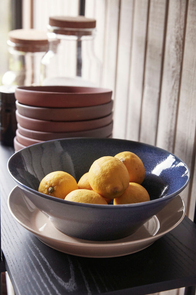 HUBSCH - Ceramic bowls - brown (set of 2)