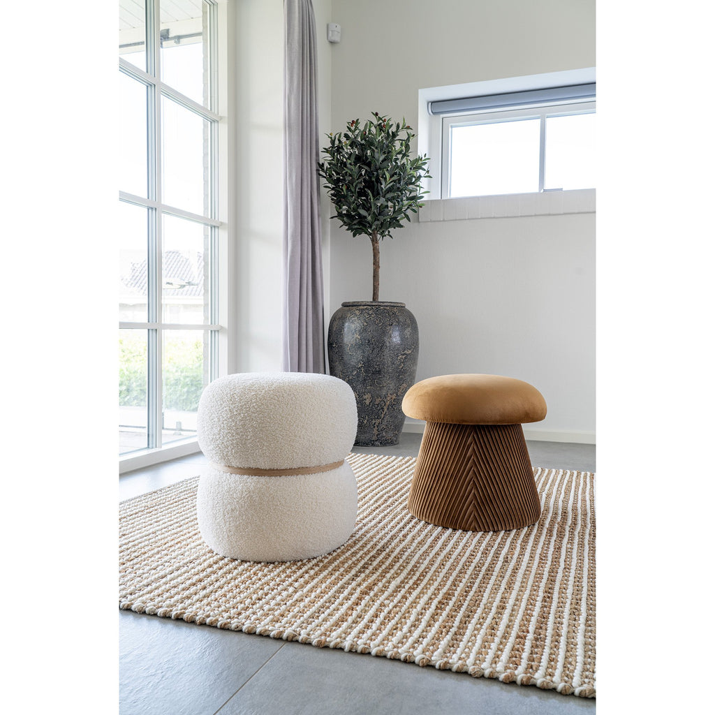 HOUSE NORDIC - Hampton poef - oker