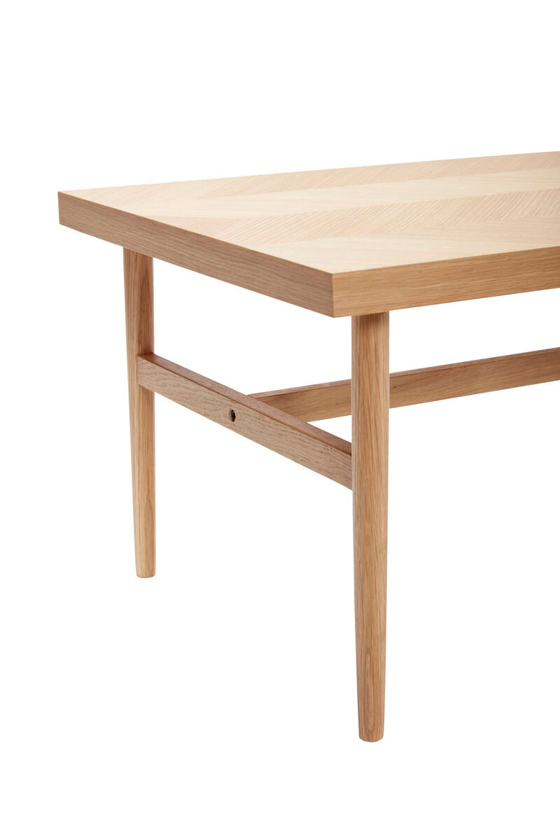 HUBSCH - Visgraat patroon salontafel -Naturel
