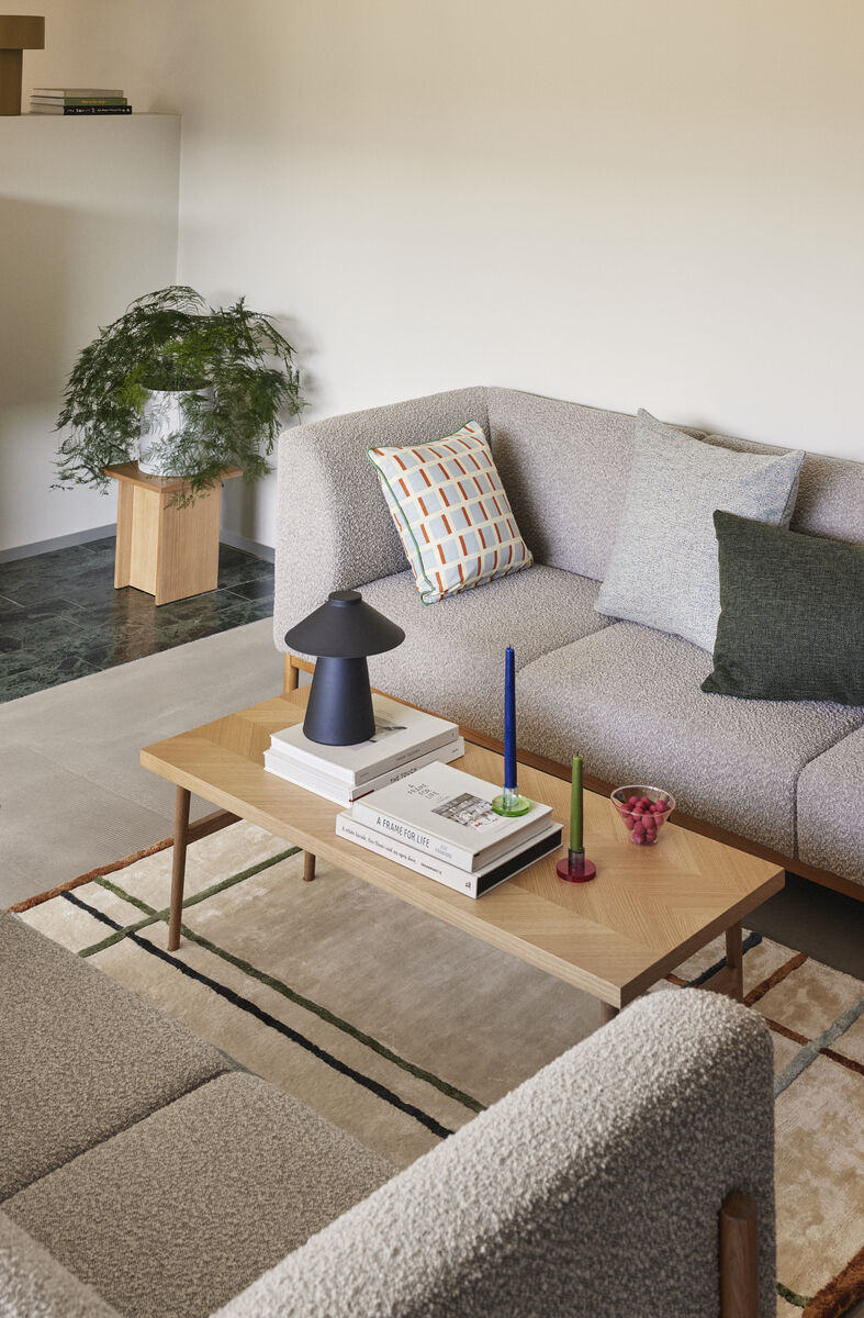 HUBSCH - Visgraat patroon salontafel -Naturel