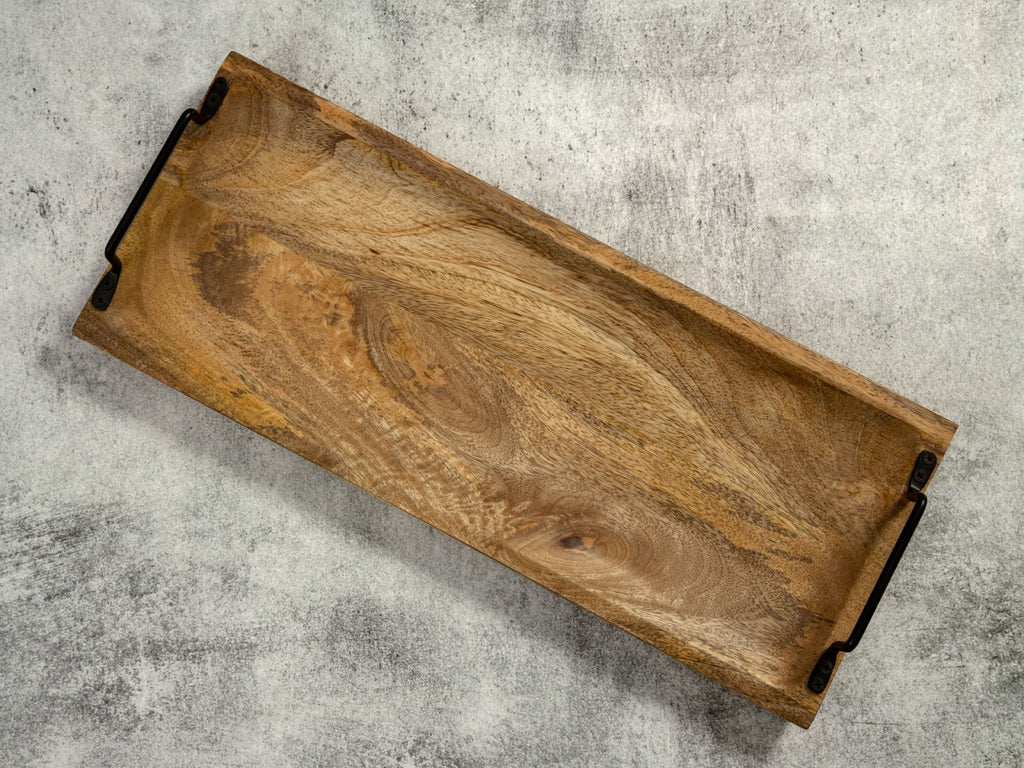 Holztablett Tablett Holz 50x20cm Serviertablett Serviertablett Deko Tablett from Mangoholz solid