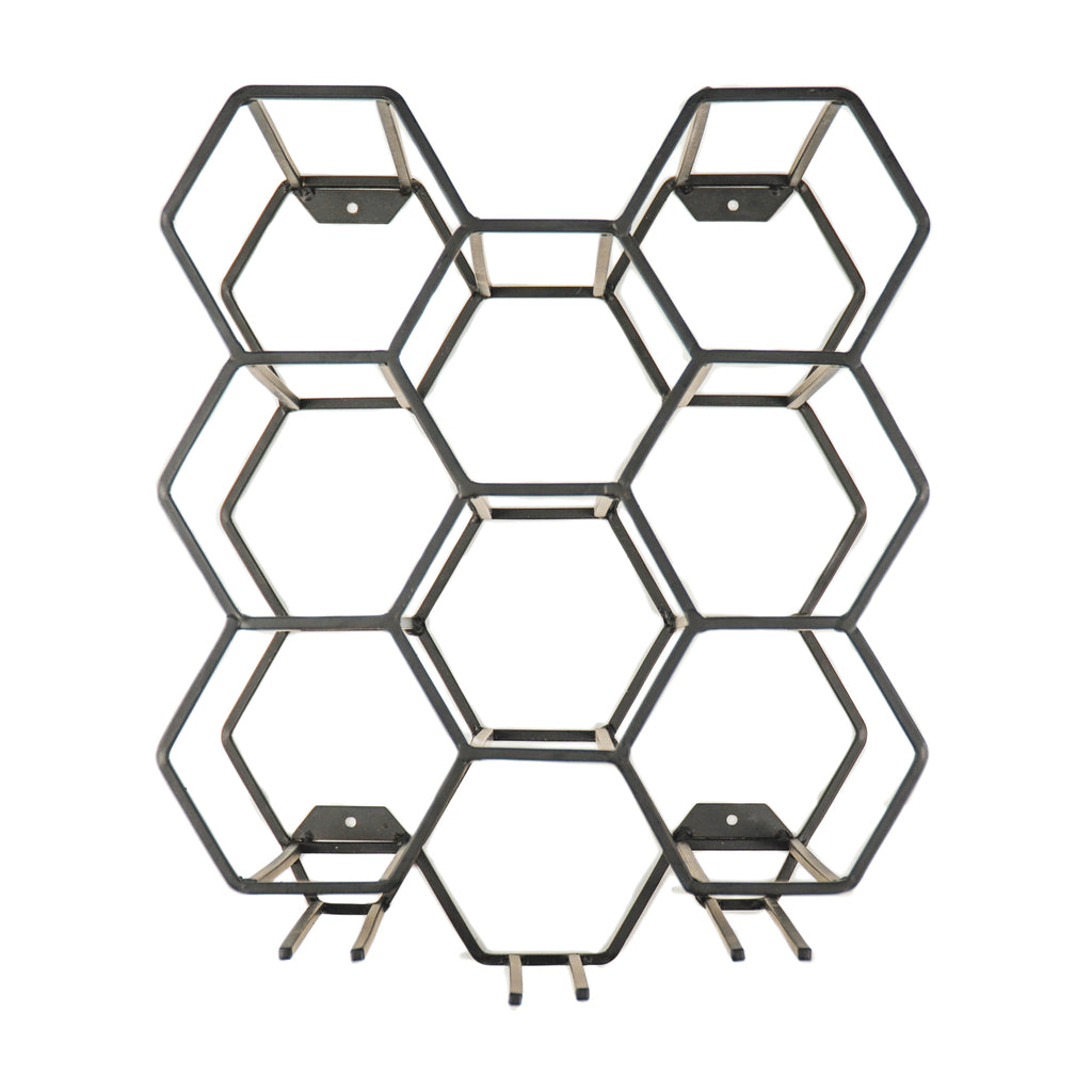 Wijnrek zwart - 9 flessen