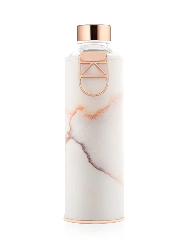 EQUA - Glazen drinkfles - marmerlook (750ml)