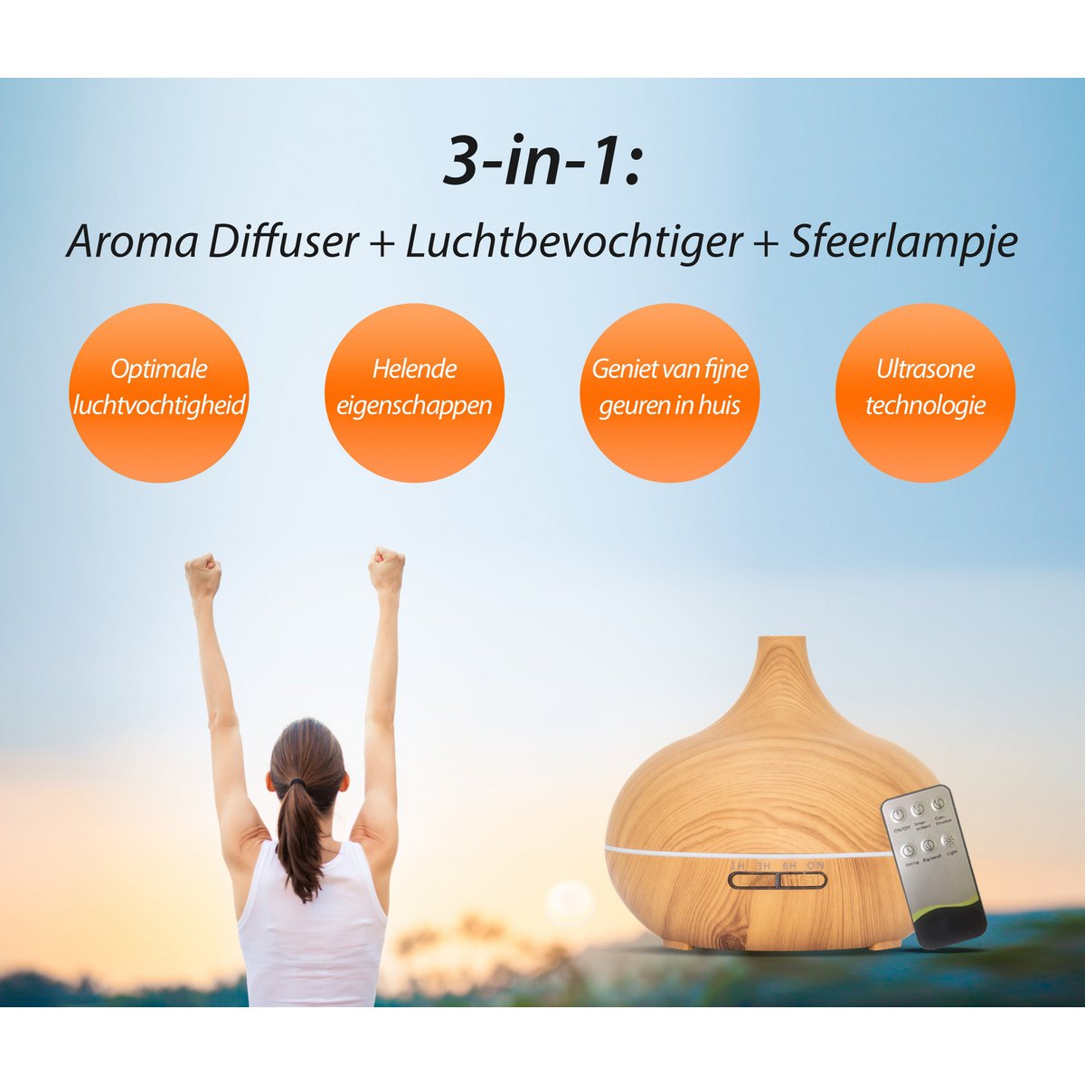 GREEN FLOW - Aroma diffuser- essential pro - light wood