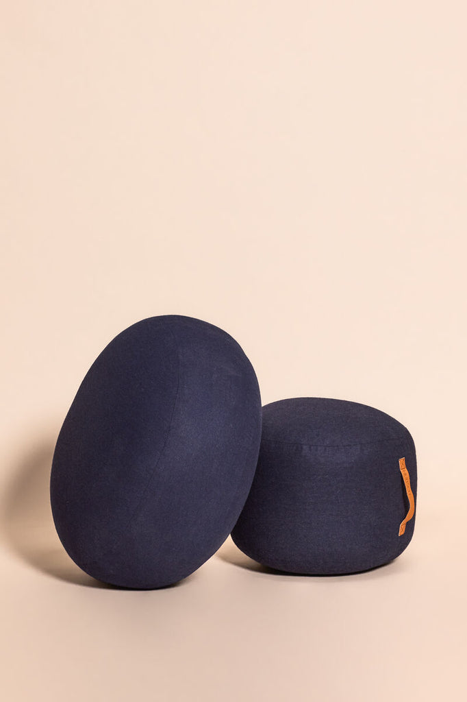 HUBSCH - Mochi poef Ø70 - blauw