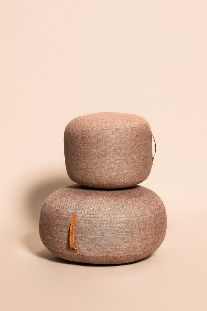 HUBSCH - Mochi poef Ø70 - bruin
