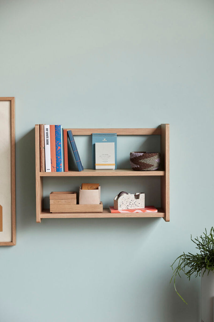 HUBSCH - Nomad wall shelf double - Natural