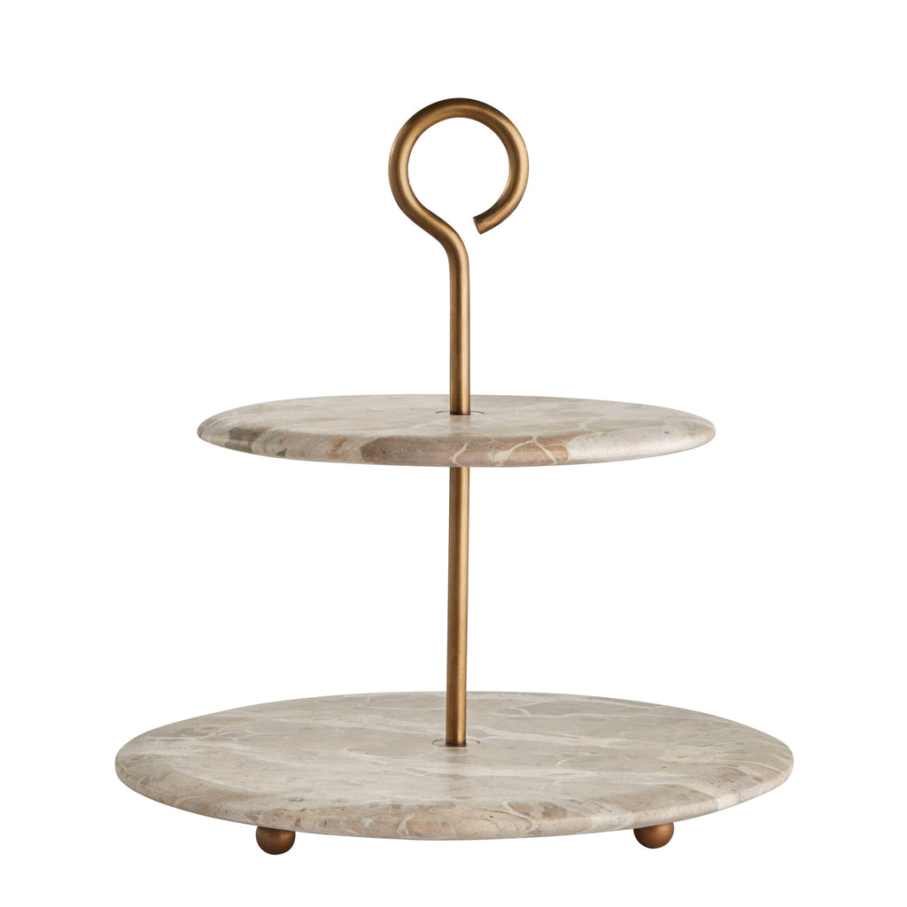 LENE BJERRE - Ellia etagère H35 cm -marmer
