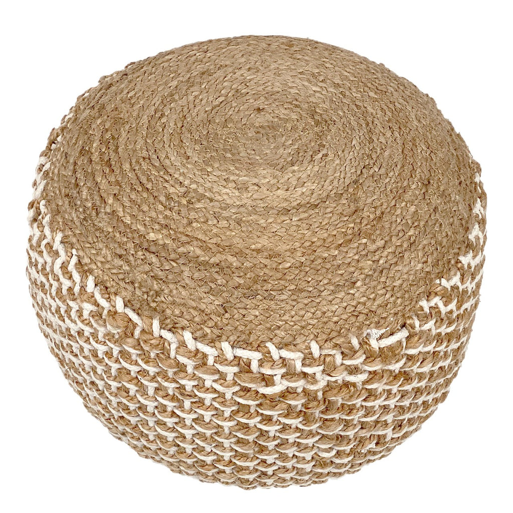 Ronde Jute poef – Natuurlijk handgemaakt zitkussen - Ø50 cm