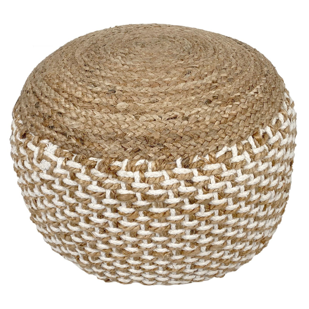 Ronde Jute poef – Natuurlijk handgemaakt zitkussen - Ø50 cm