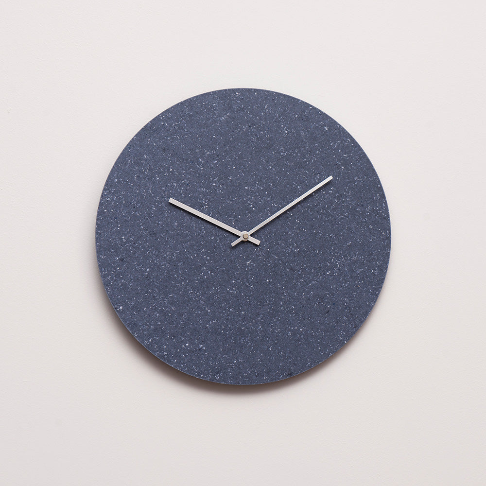 HEMVERK - Really wandklok - cotton blue/silver Ø28