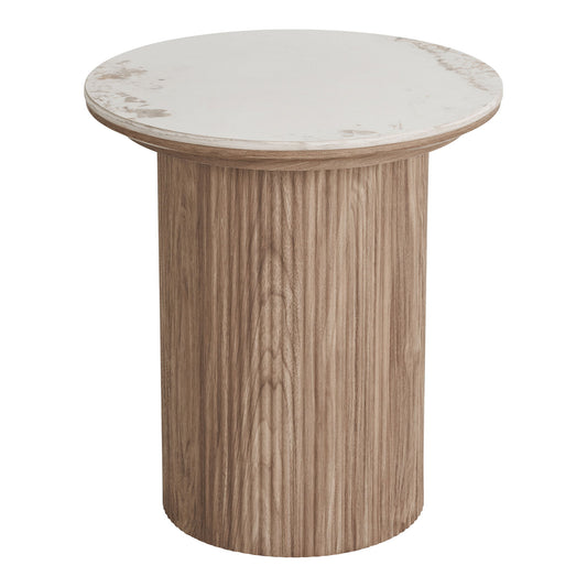 HOUSE NORDIC - Athens bijzettafel - wit/donkerbruin