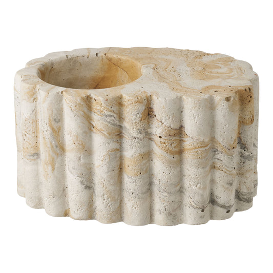 HOUSE NORDIC - Theelichthouder - bruin/beige