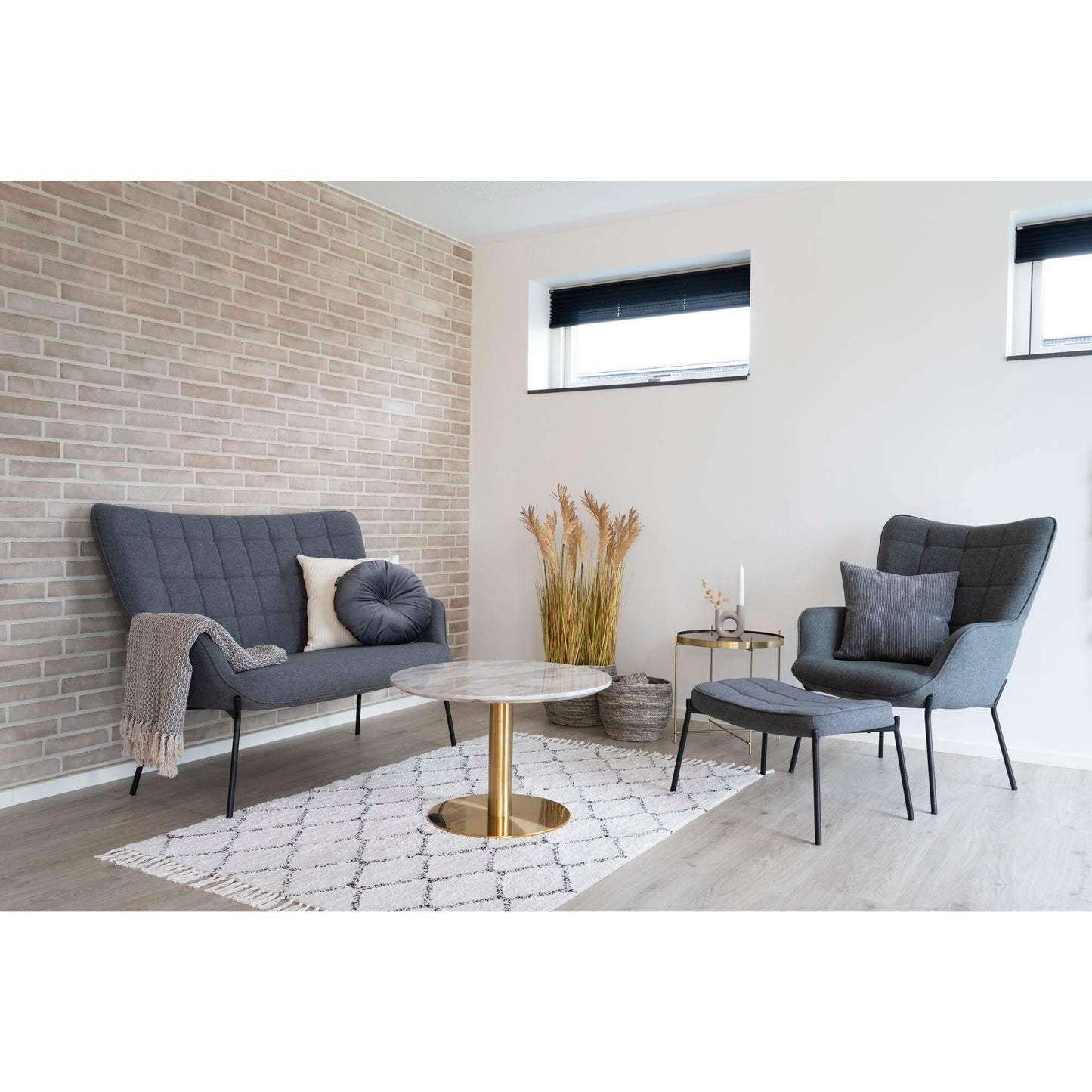 HOUSE NORDIC - salontafel marmerlook/koper