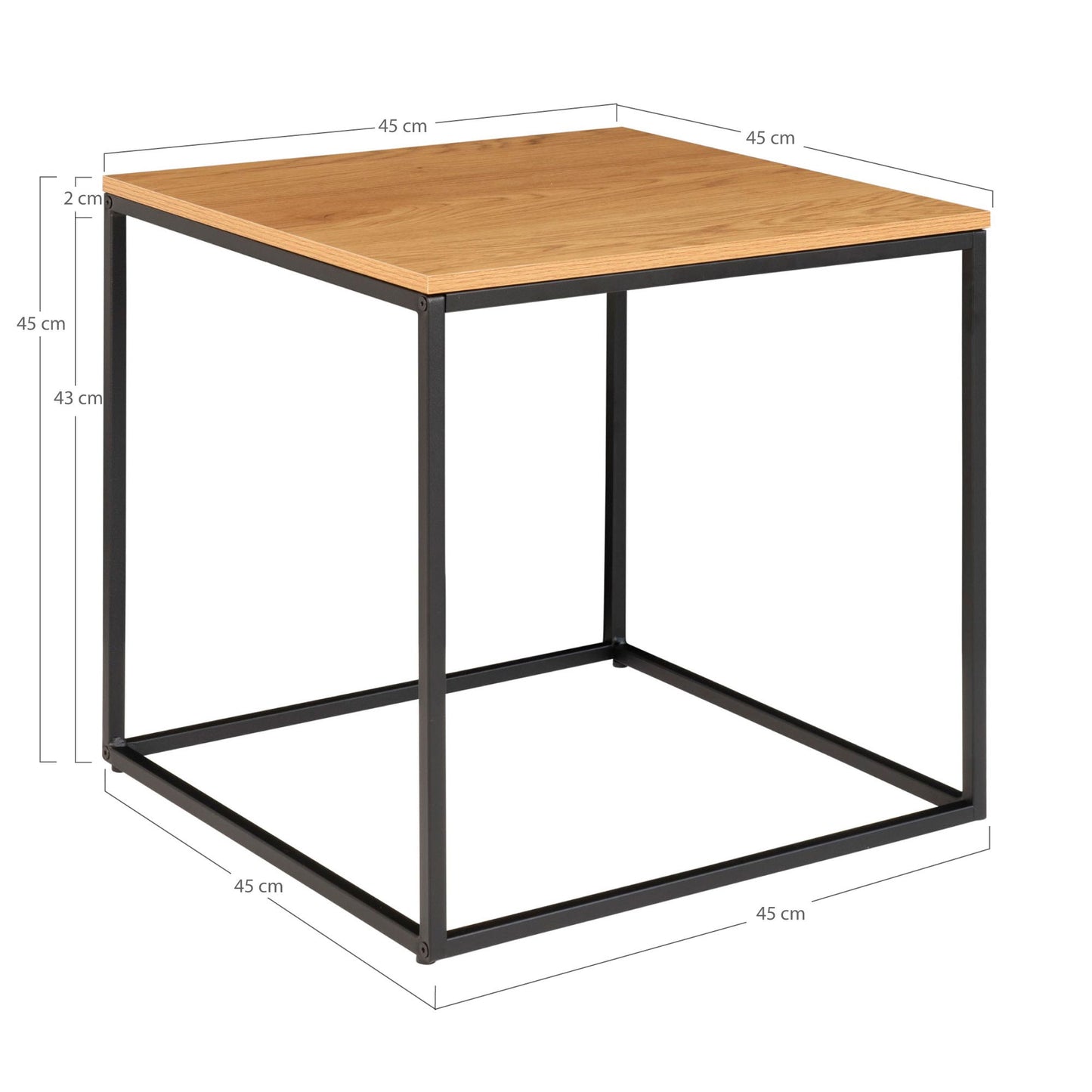 HOUSE NORDIC - Vita side table - black/oak