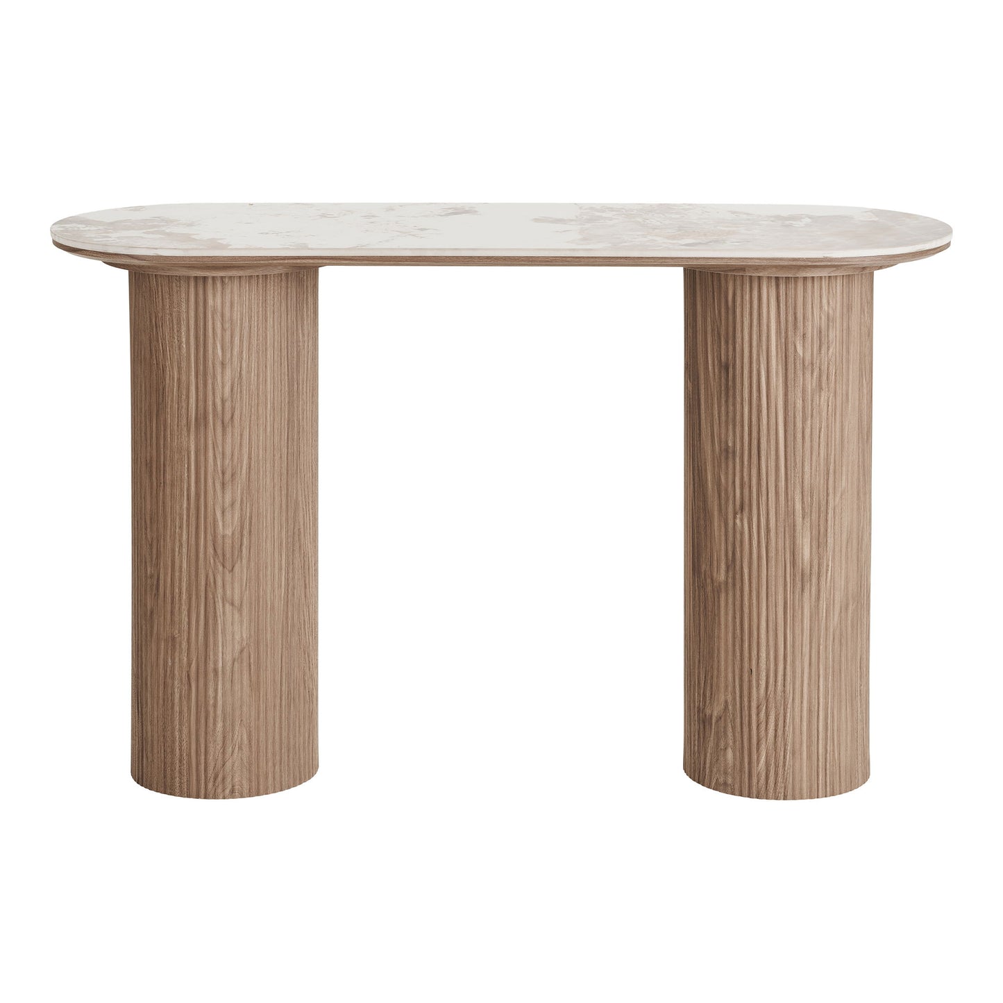 HOUSE NORDIC - Athens console tafel - wit/donkerbruin