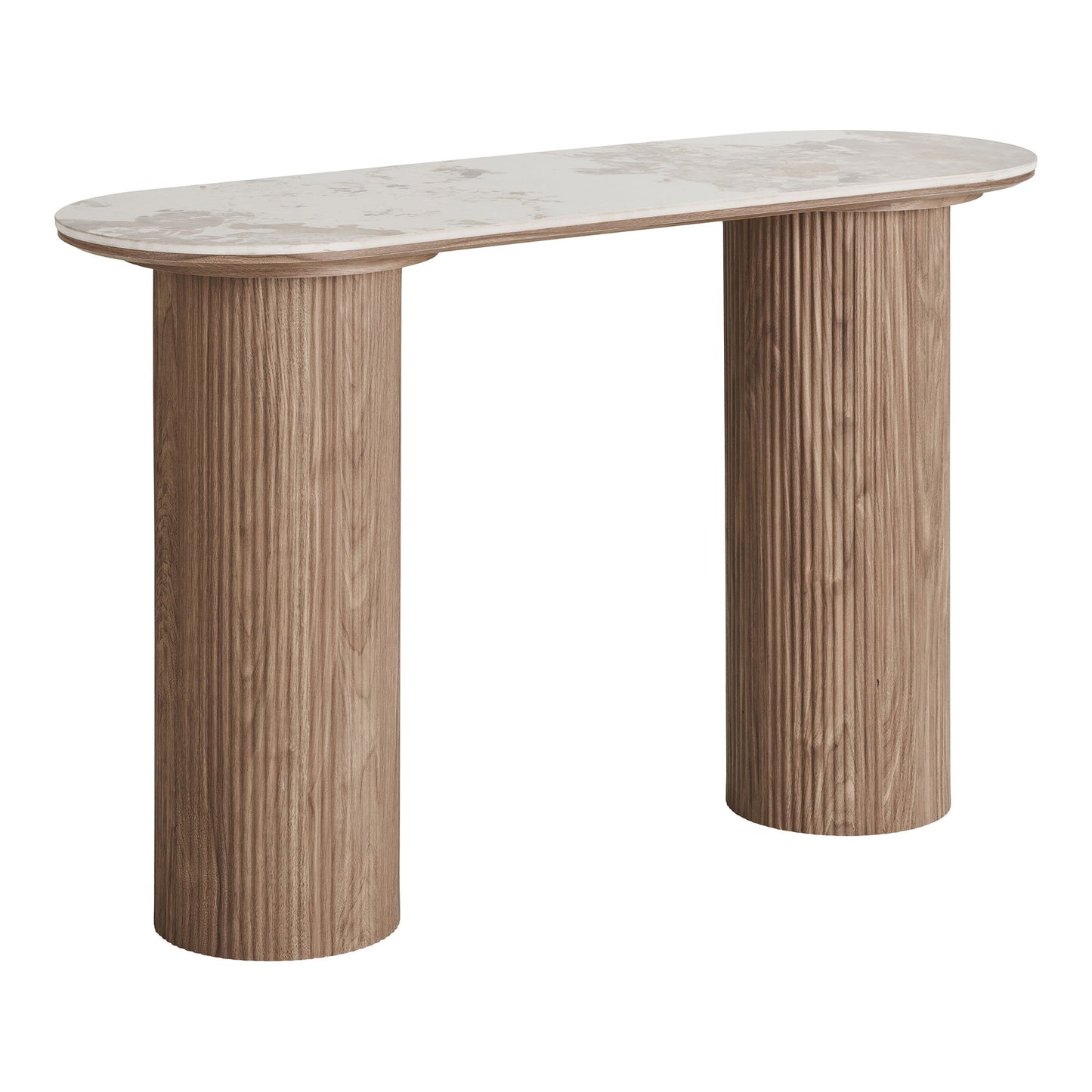 HOUSE NORDIC - Athens console tafel - wit/donkerbruin