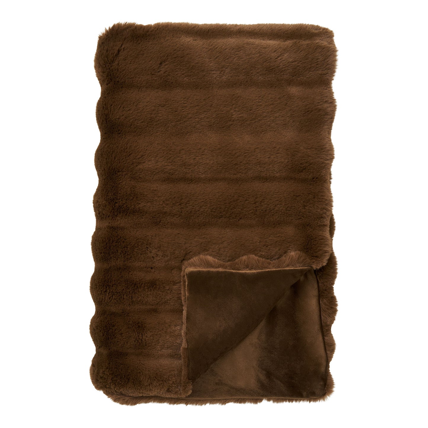 HOUSE NORDIC - Galena fake fur plaid - Bruin