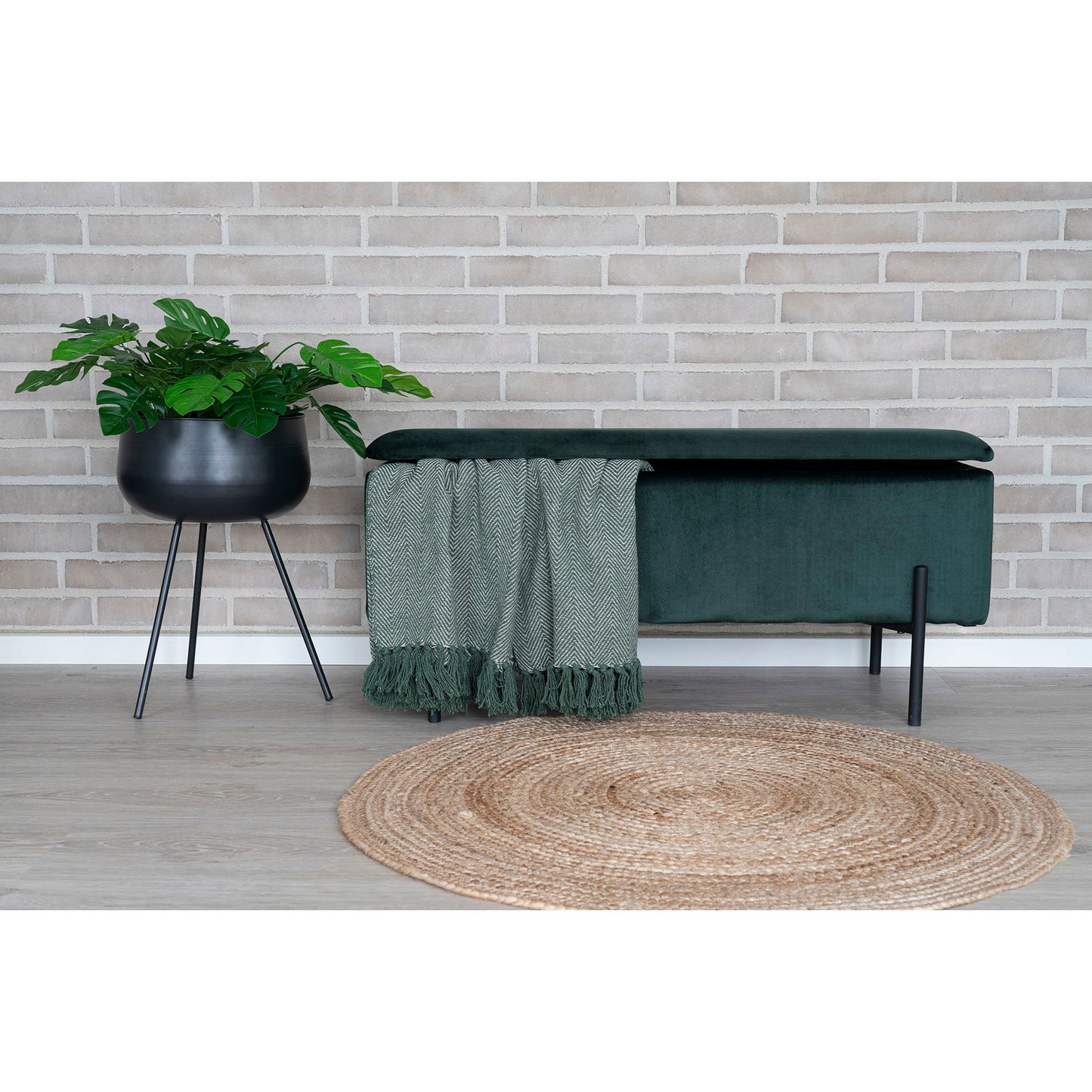 HOUSE NORDIC- vloerkleed jute rond - Ø90 cm