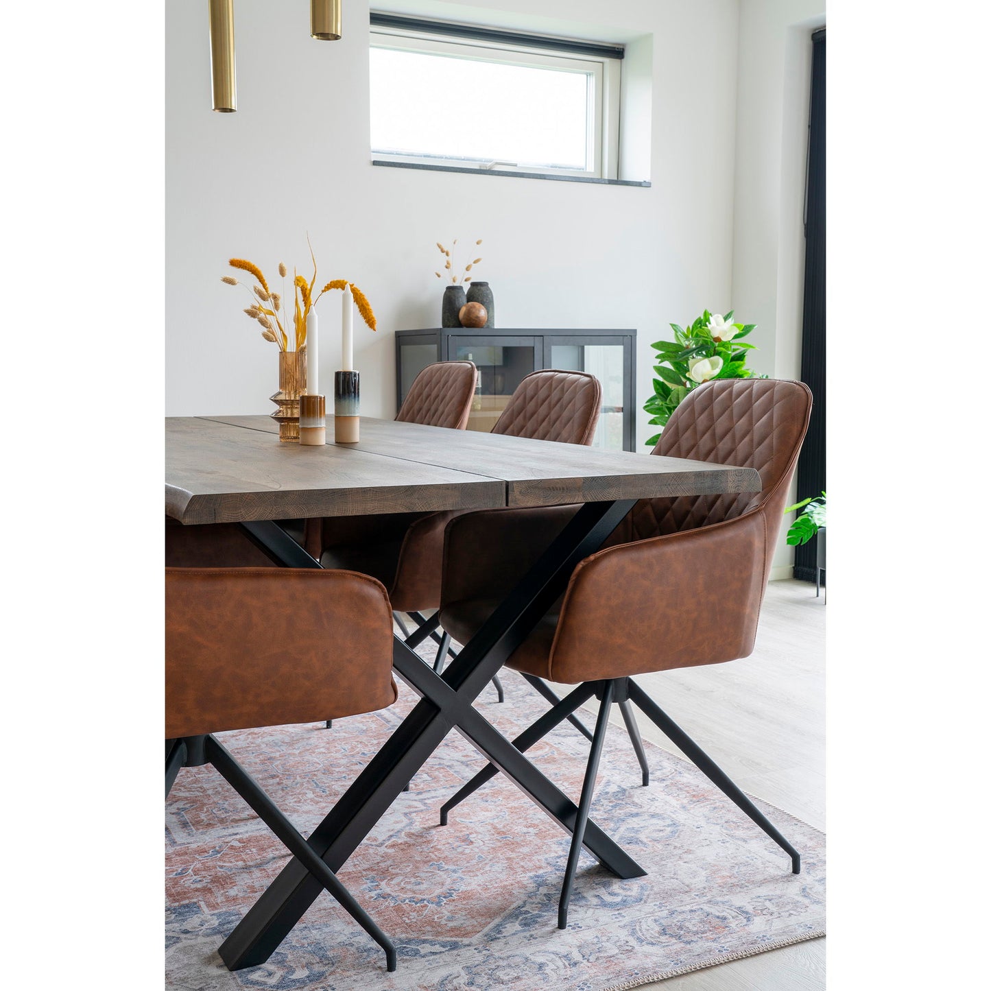 HOUSE NORDIC - Havana vloerkleed – Oranje/Blauw 160x230 cm