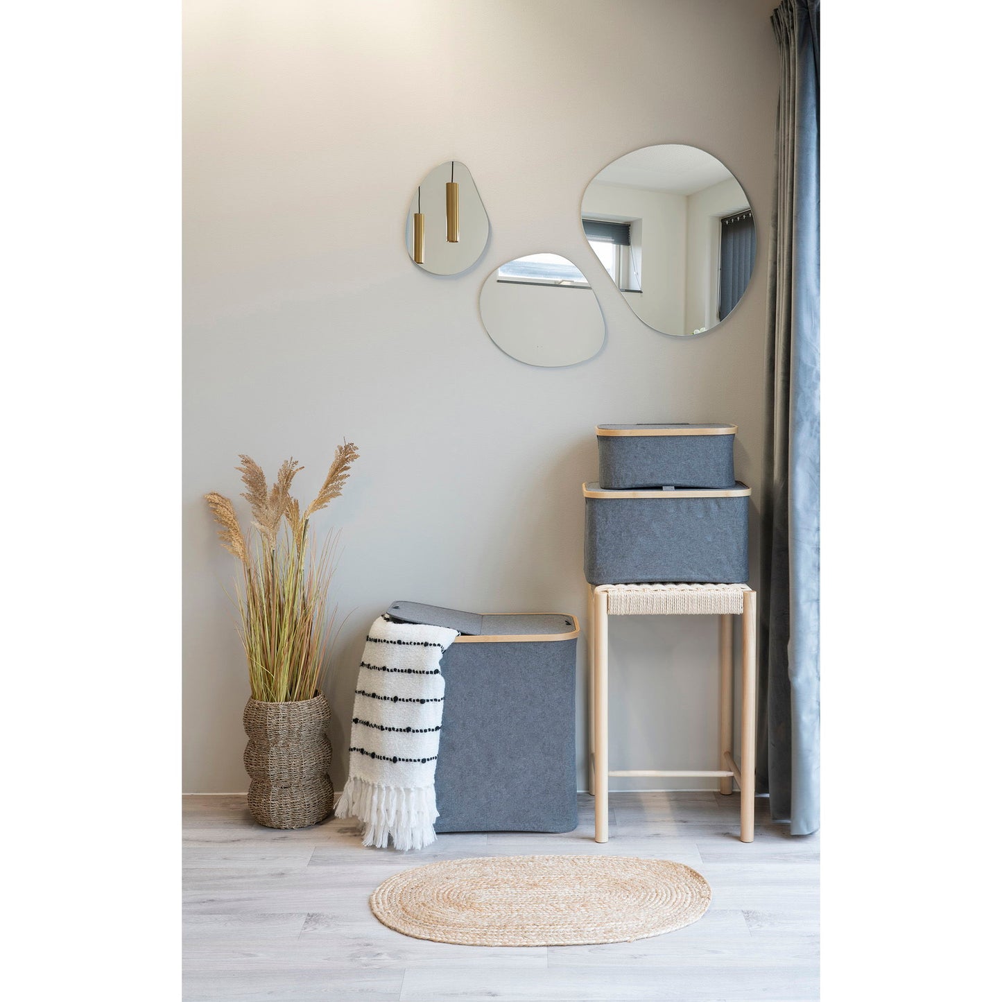 HOUSE NORDIC - Noto wasmand - donkergrijs