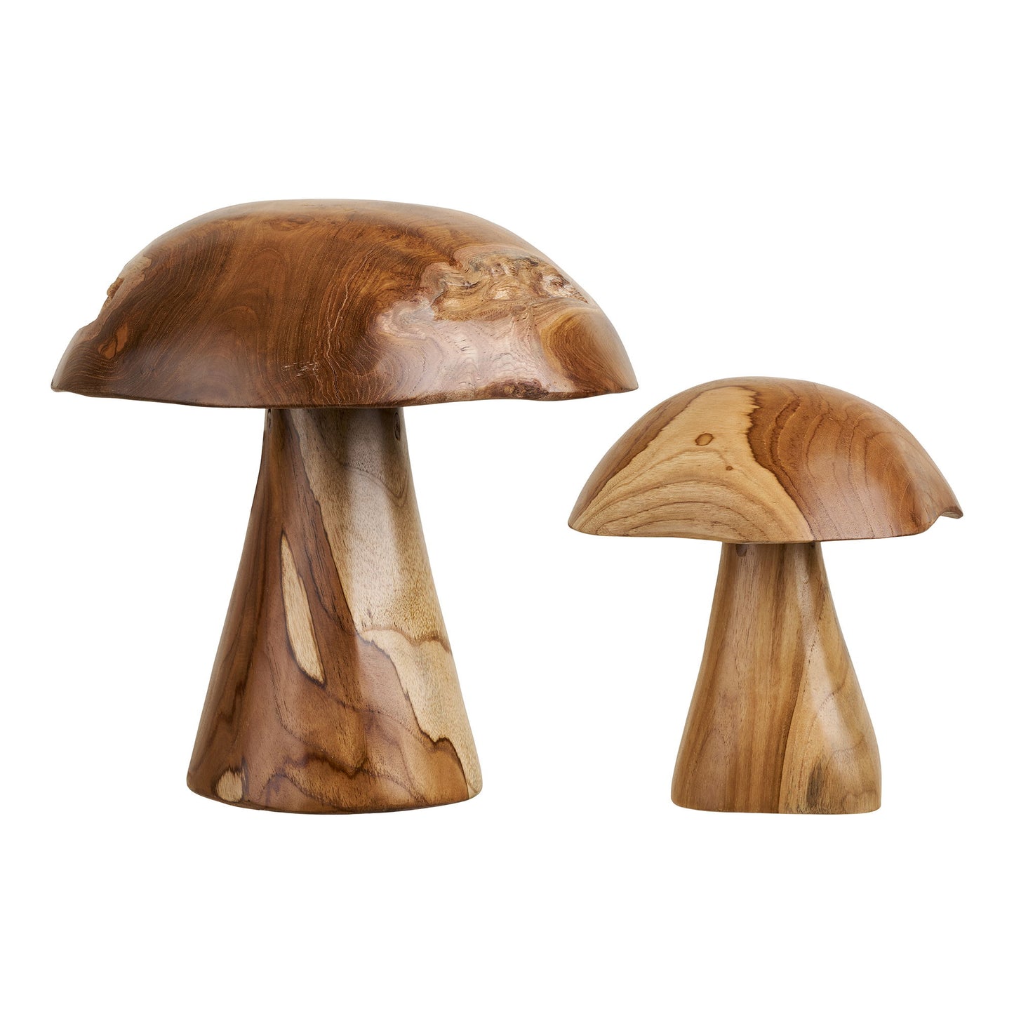 House Nordic - Decoratie paddenstoelen set van 2 - Teak