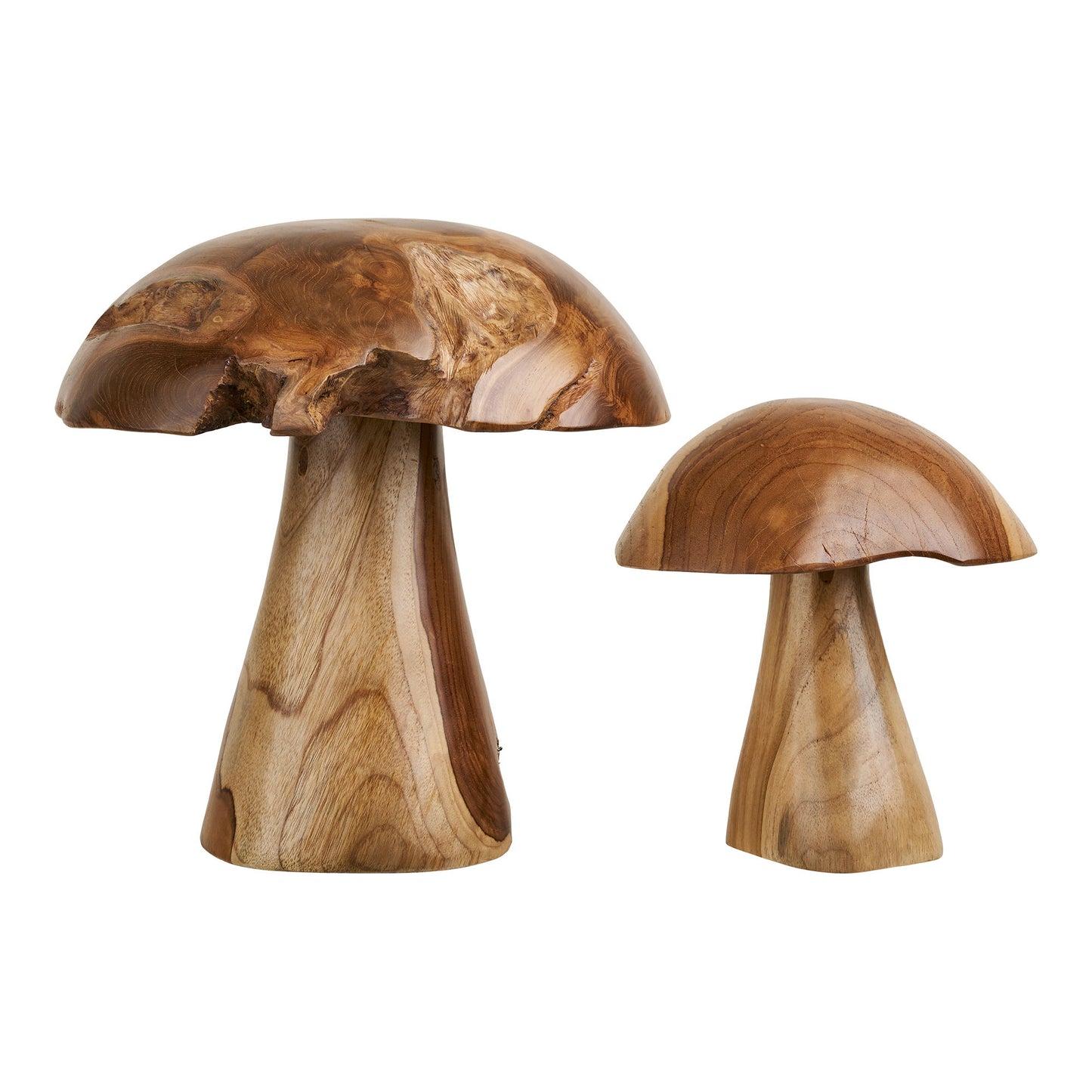 House Nordic - Decoratie paddenstoelen set van 2 - Teak
