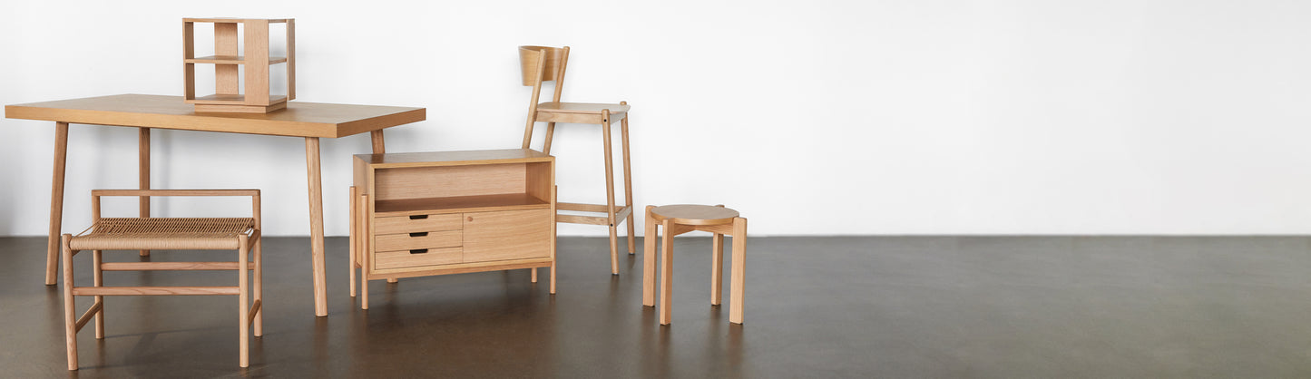 HUBSCH - Visgraat eettafel naturel Small