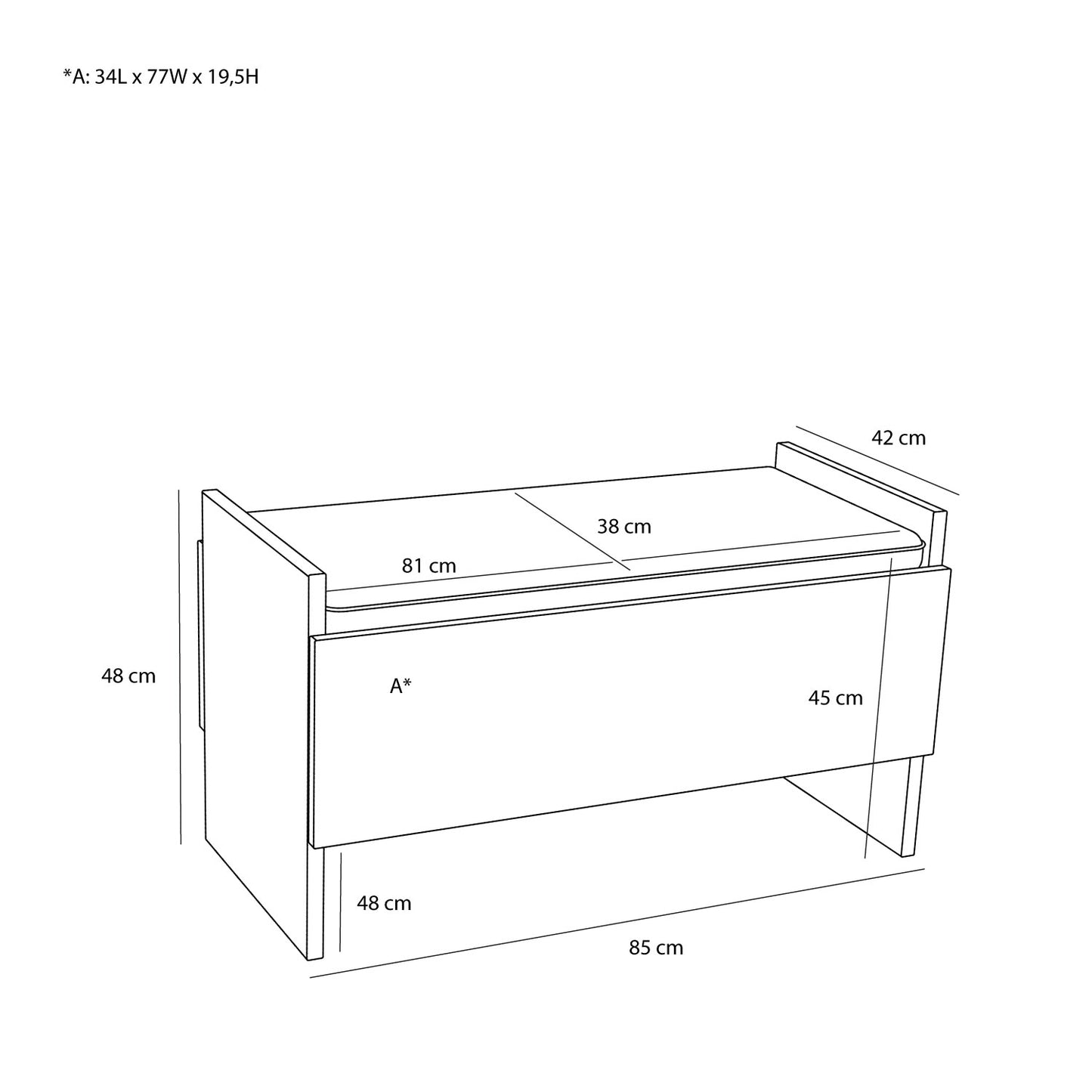 HUBSCH - Forma bank - zand/naturel